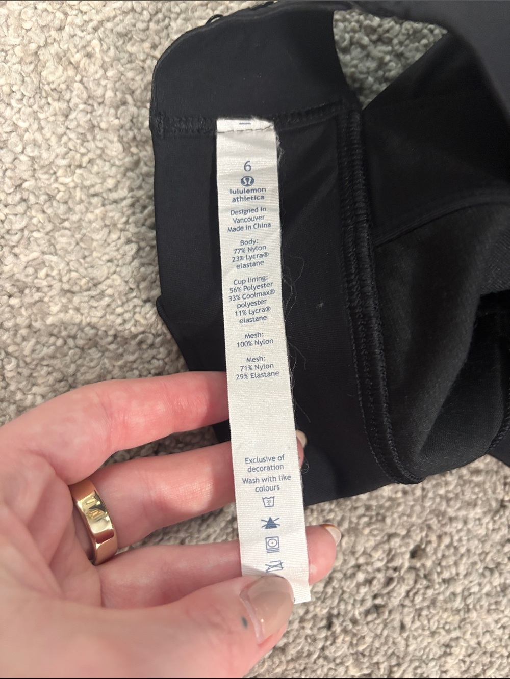 Lululemon On Track Bra In Black - Picture 2 of 5
